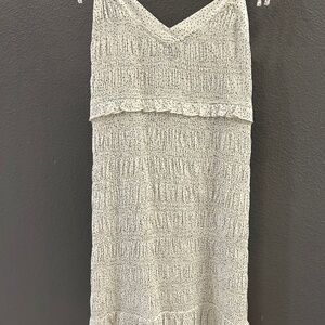 Express short  white with dots dress